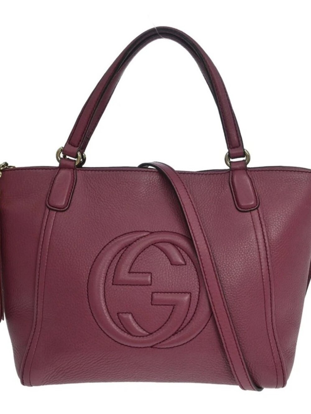 Gucci Purple Soho Interlocking G Tote Bag Shoulder